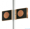 New Trendy Nesta Copper Brushed 80x200 cm drzwi wnękowe lewe wspornik skośny miedź szczotkowana/szkło przejrzyste D-0917A